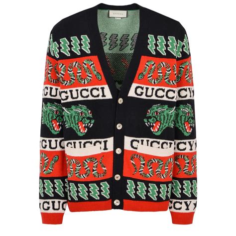 gucci snake cardigan|Gucci sweater.